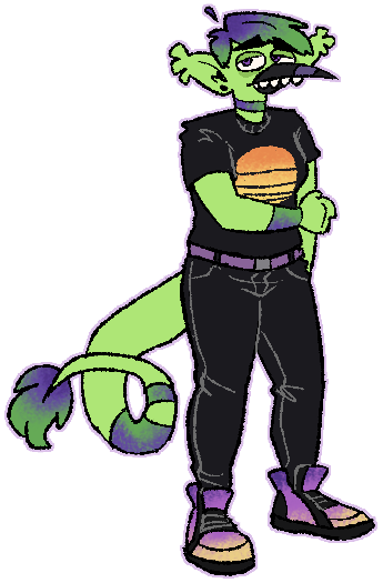 An alien gryphon standing uncomfortably